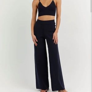 Navy Blue Knit DISSH two piece set